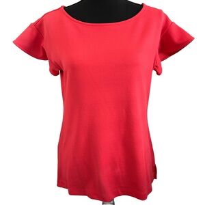 Ann Taylor Red Short Sleeve Top. Size Medium